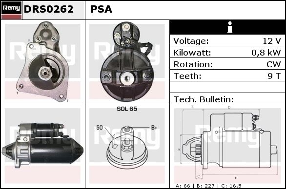 DELCO REMY Starter DRS0266